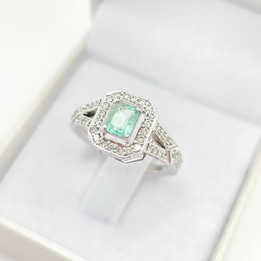 טבעת אמרלד 0.78 קראט