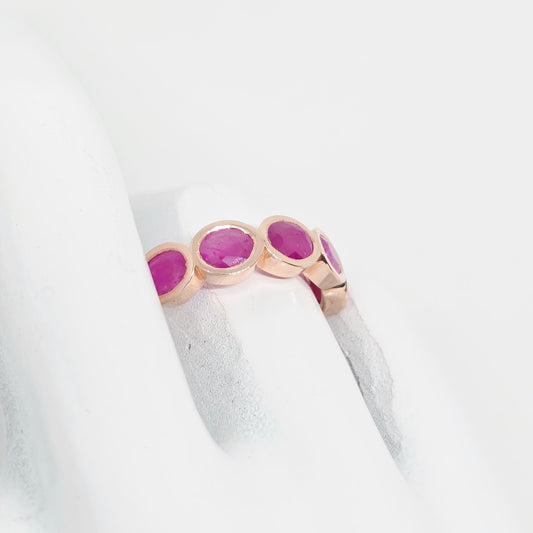 טבעת אבני רובי 2.02 קראט