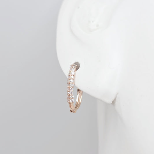 עגילי רוז גולד 0.44 קראט