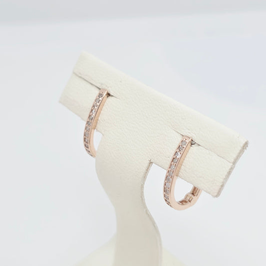 עגילי רוז גולד 0.12 קראט