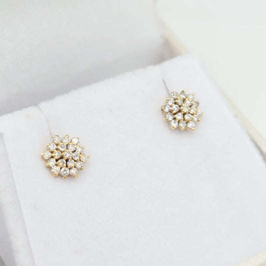 עגילי זהב צהוב 0.25 קראט