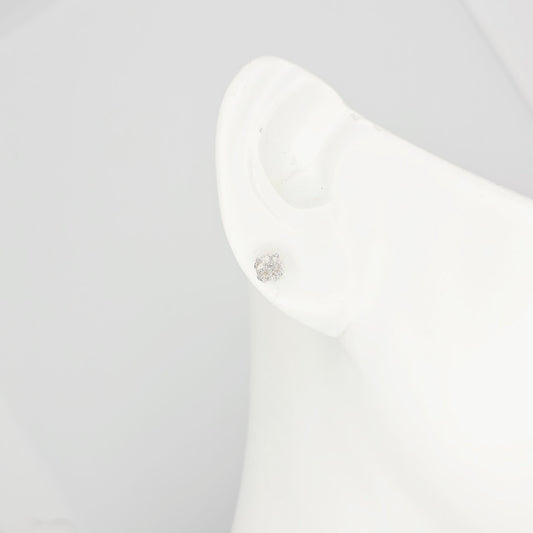 עגילי זהב לבן 0.24 קראט