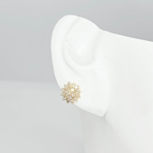 עגילי שמש זהב צהוב 0.79 קראט